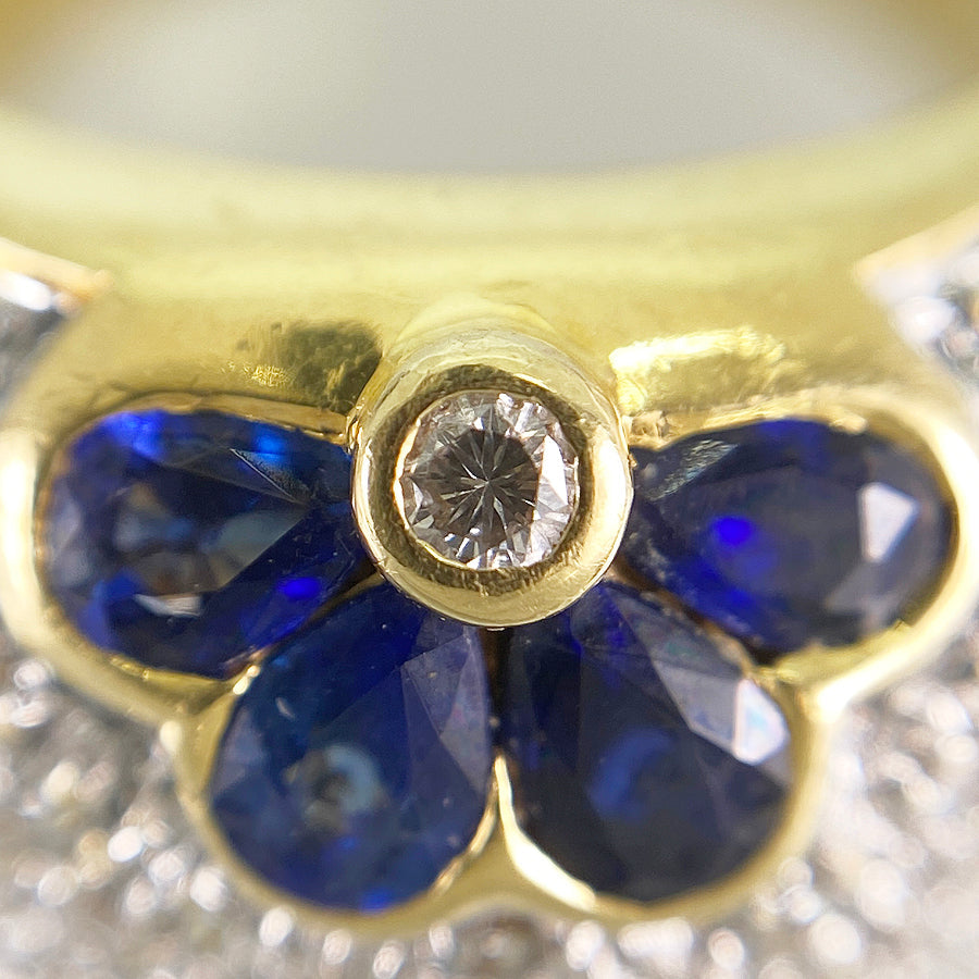 Ring Yellow gold Sapphire