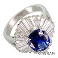 Ring Platinum Blue Sapphire