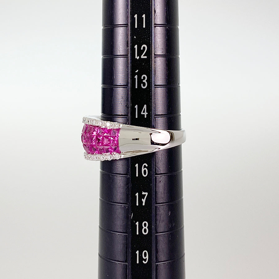 Ring White gold Ruby