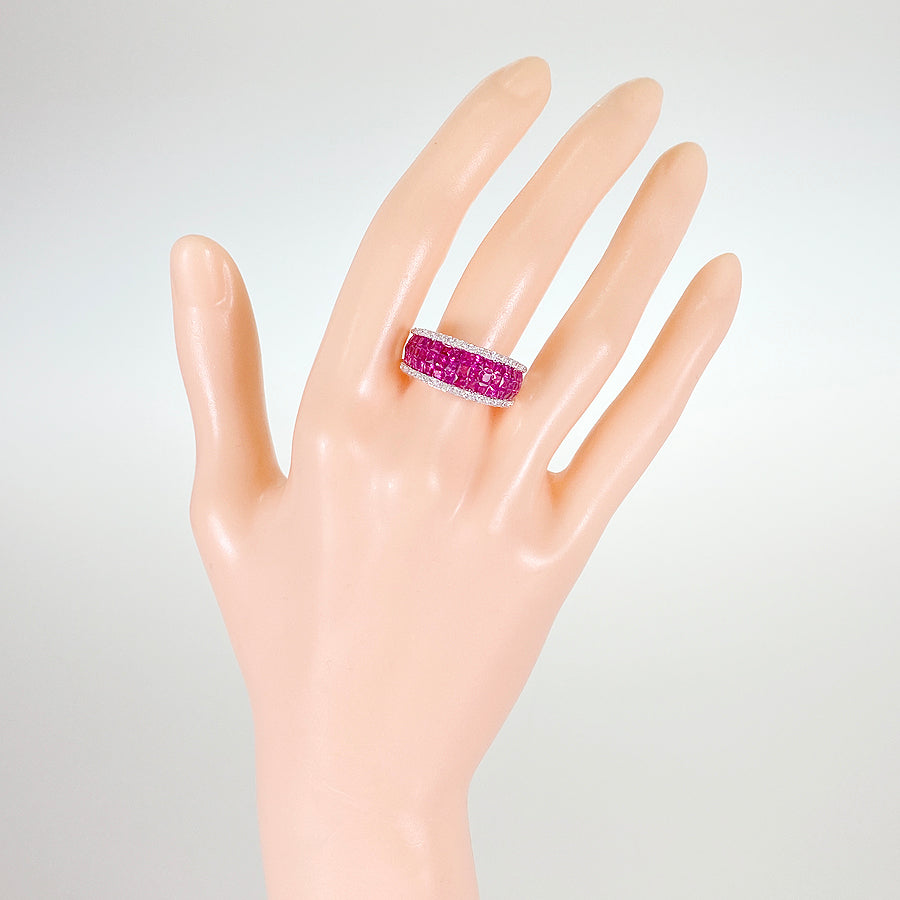 Ring White gold Ruby