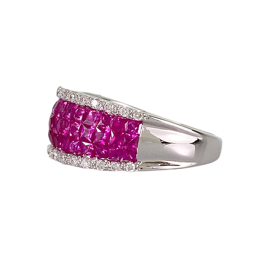 Ring White gold Ruby