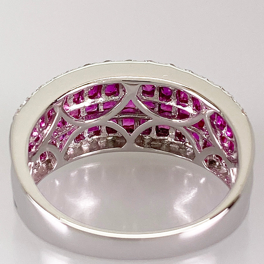 Ring White gold Ruby