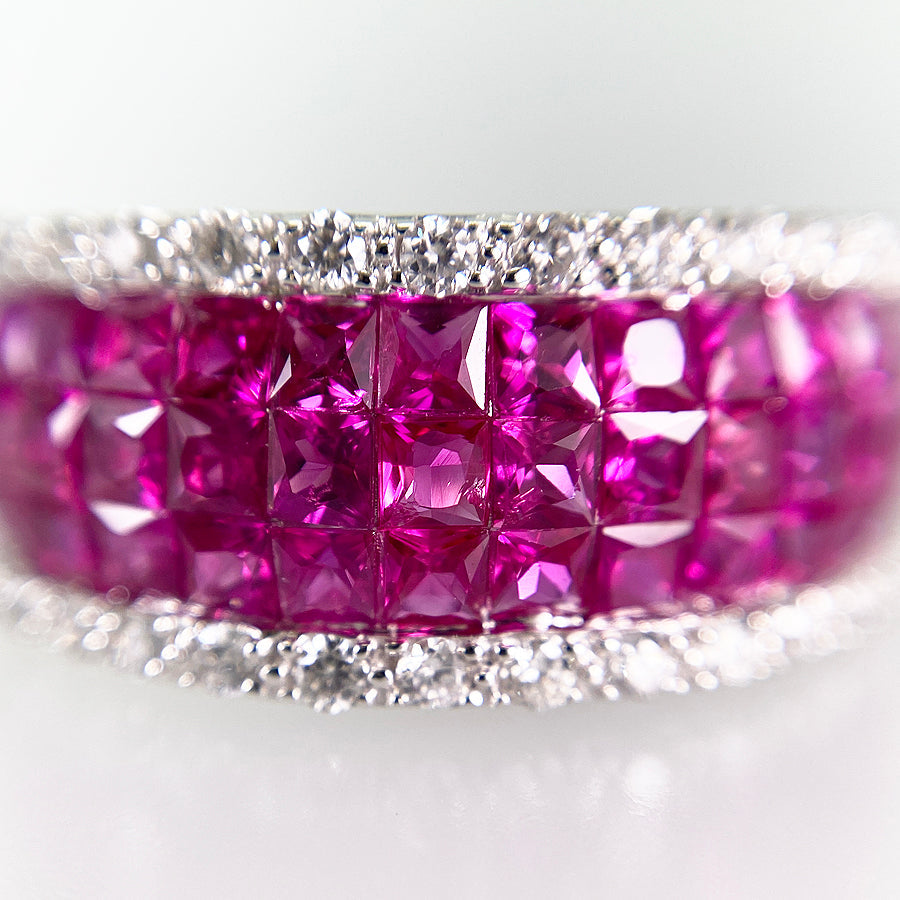 Ring White gold Ruby