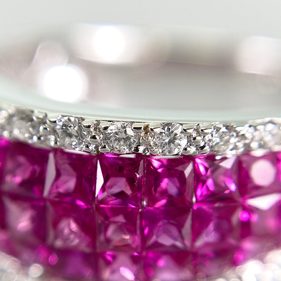 Ring White gold Ruby