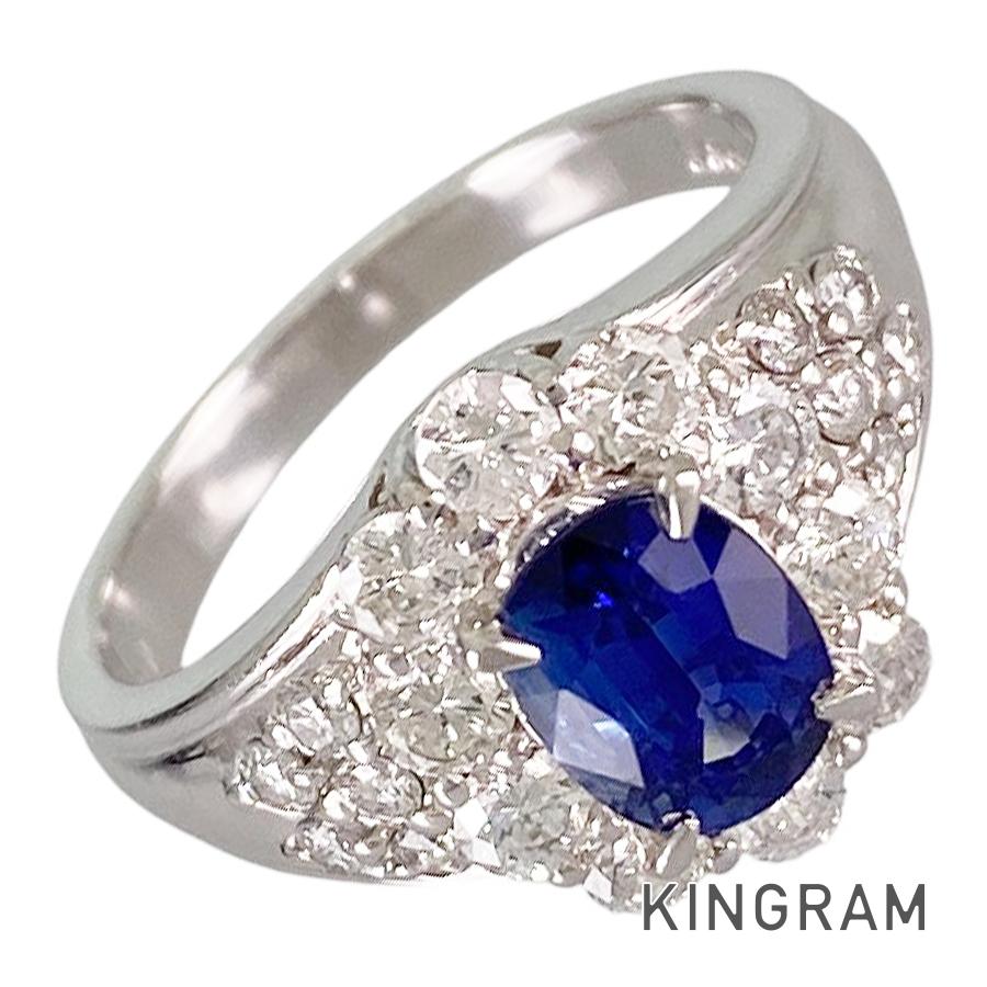 Ring Platinum Blue Sapphire