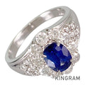 Ring Platinum Blue Sapphire