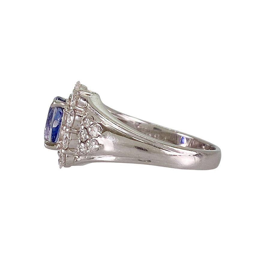 Ring Platinum Blue Sapphire