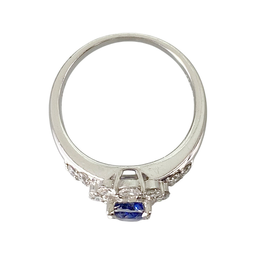 Ring Platinum Blue Sapphire