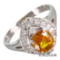 Ring Platinum Yellow Sapphire