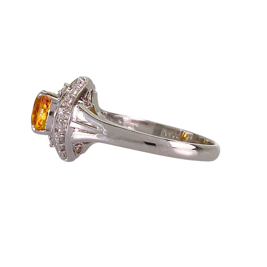 Ring Platinum Yellow Sapphire