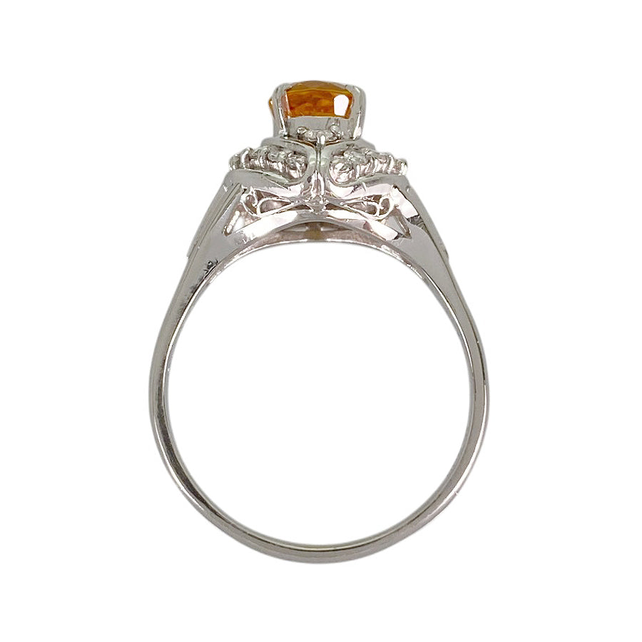 Ring Platinum Yellow Sapphire