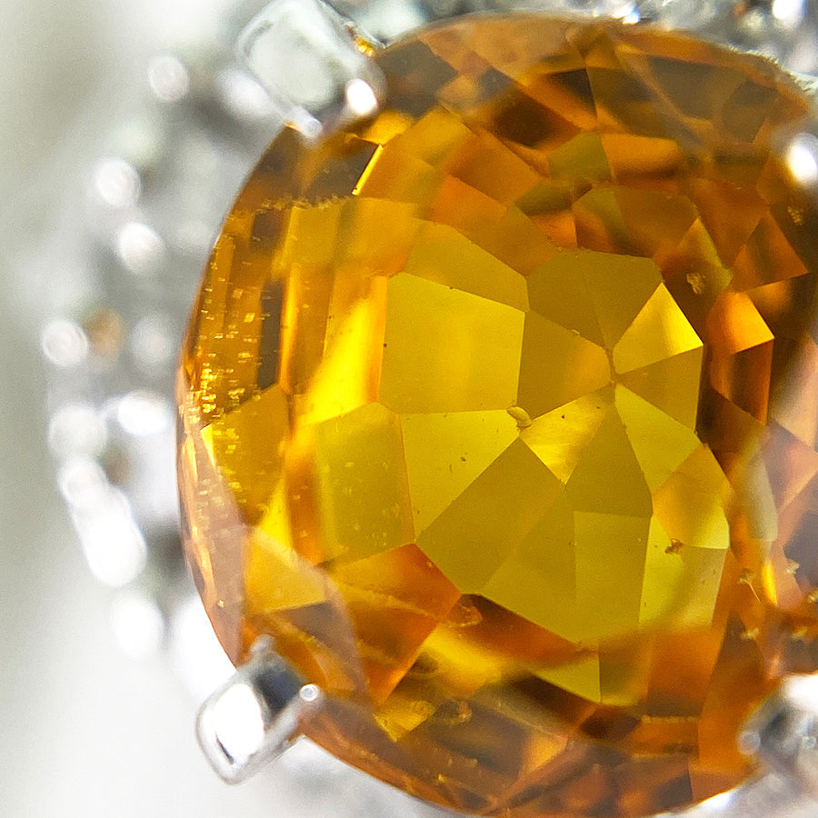 Ring Platinum Yellow Sapphire