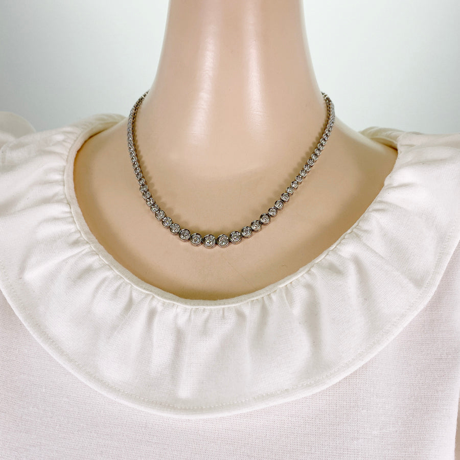 Tennis necklace Platinum Diamond