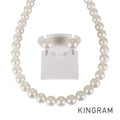 Necklace Silver White gold Akoya Pearl