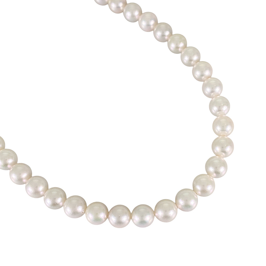Necklace Silver White gold Akoya Pearl