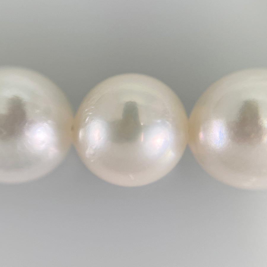 Necklace Silver White gold Akoya Pearl