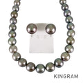 Necklace Silver White gold Black Butterfly Pearl