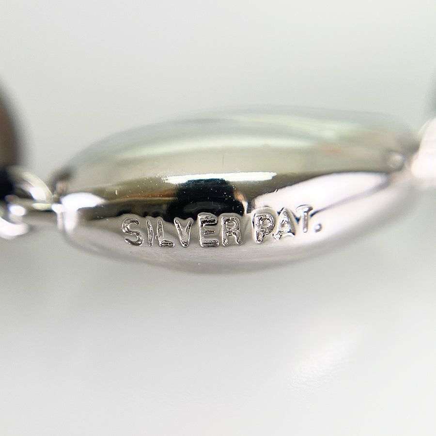 Necklace Silver White gold Black Butterfly Pearl