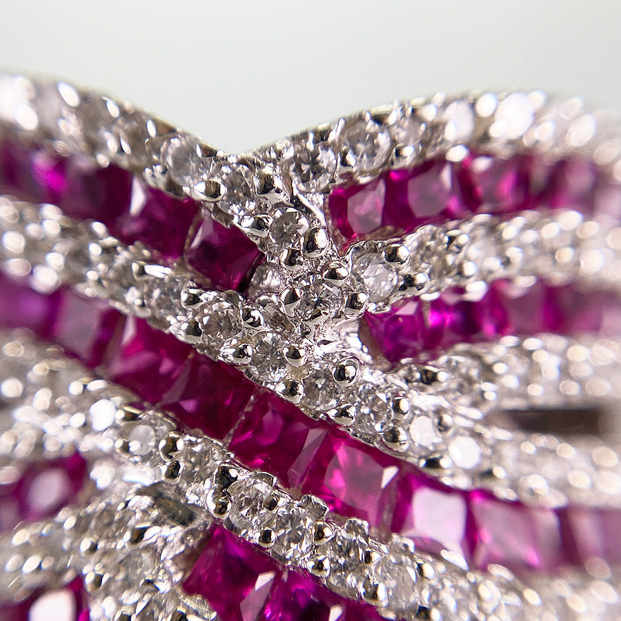 Ring White gold Ruby