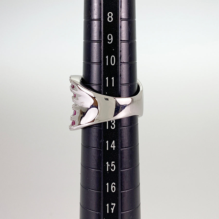 Ring White gold Ruby