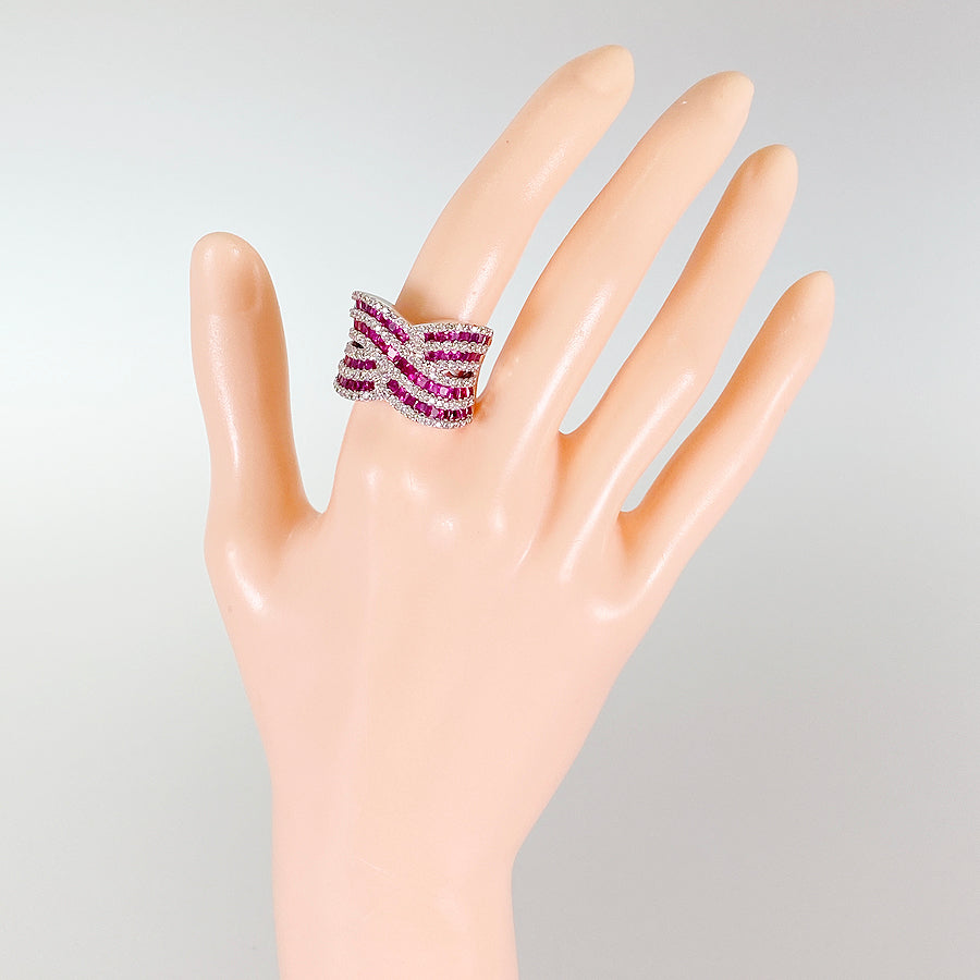 Ring White gold Ruby