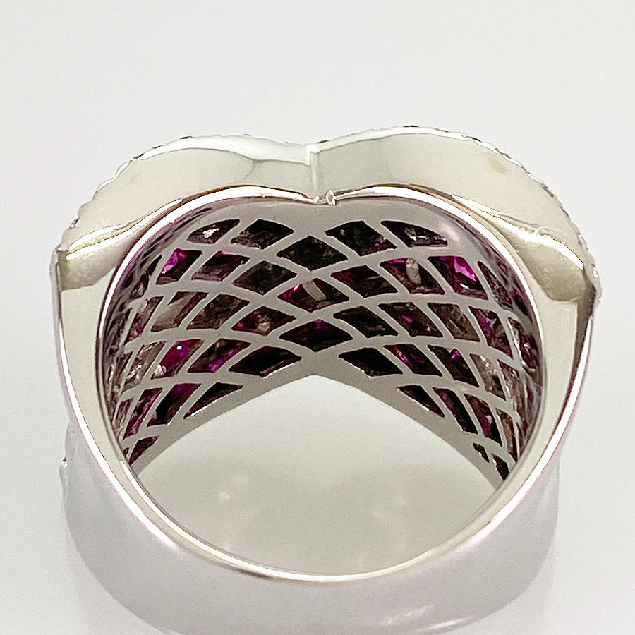 Ring White gold Ruby