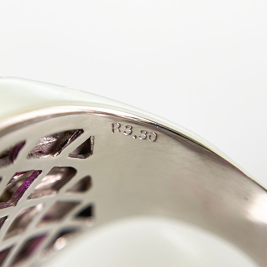 Ring White gold Ruby