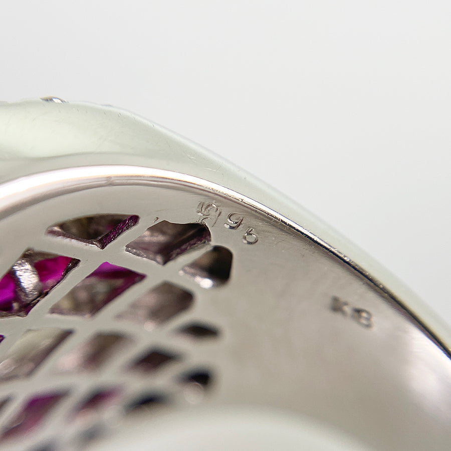 Ring White gold Ruby