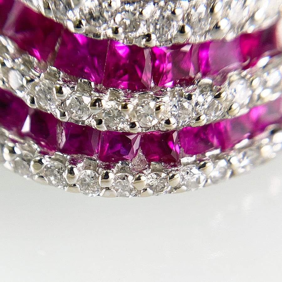 Ring White gold Ruby