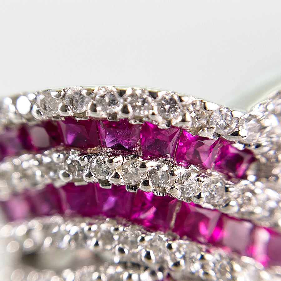 Ring White gold Ruby