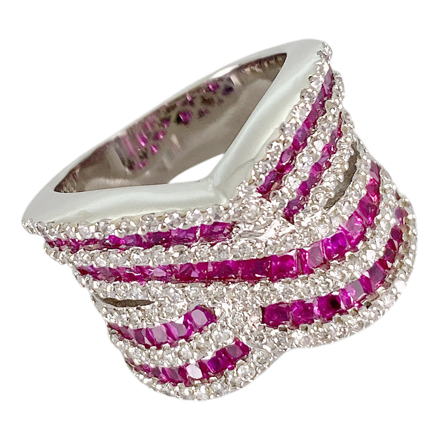 Ring White gold Ruby