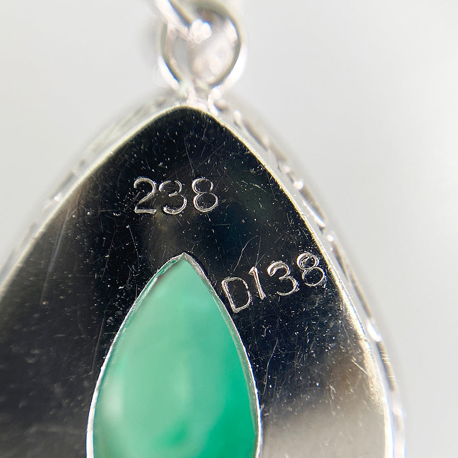 Pendant top Platinum Emerald