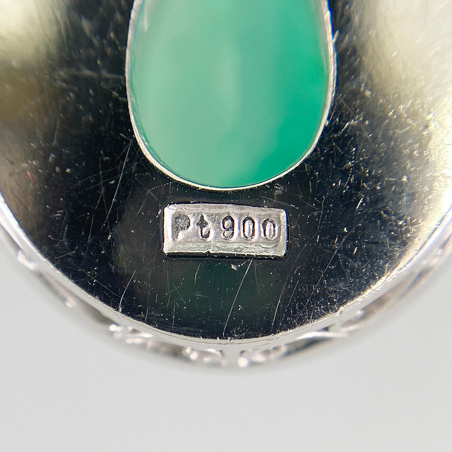 Pendant top Platinum Emerald