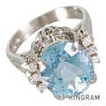 Ring Platinum Aquamarine