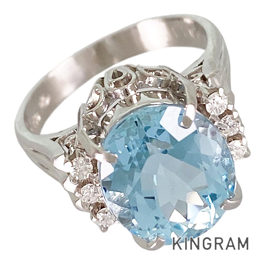 Ring Platinum Aquamarine