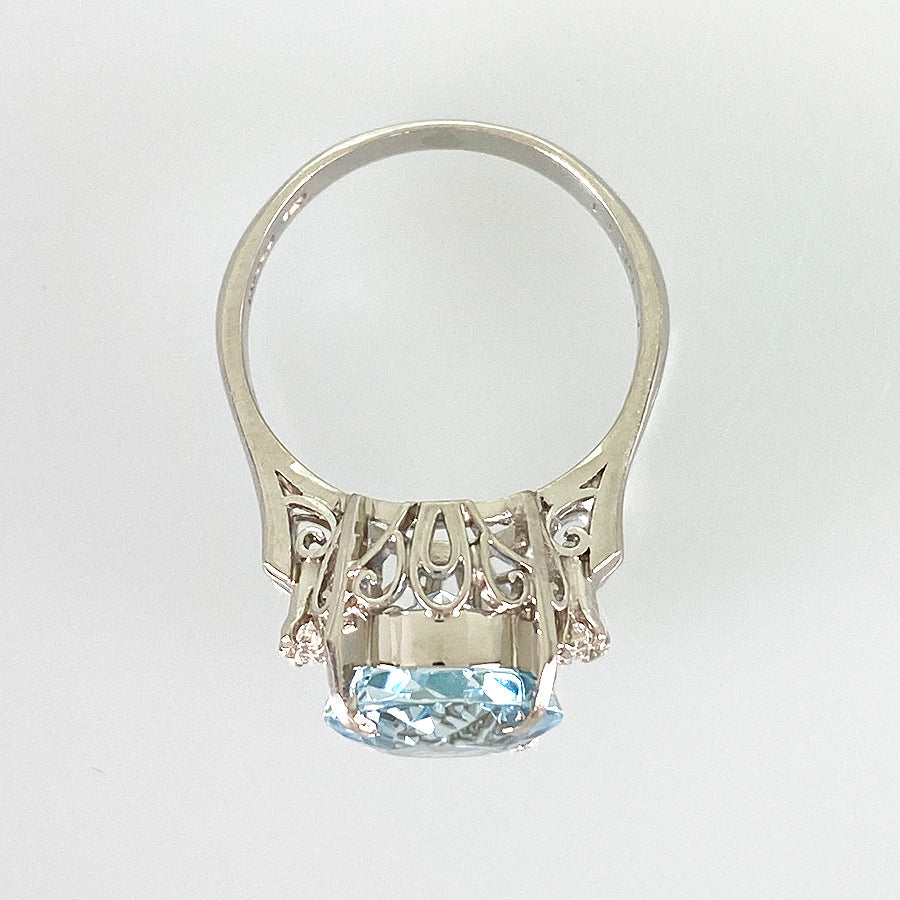 Ring Platinum Aquamarine