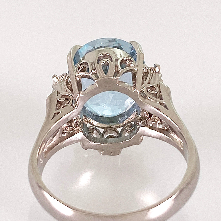 Ring Platinum Aquamarine