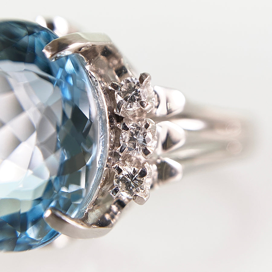 Ring Platinum Aquamarine