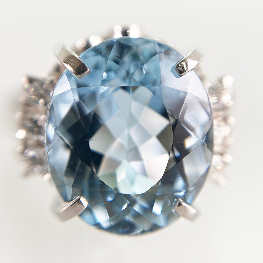 Ring Platinum Aquamarine