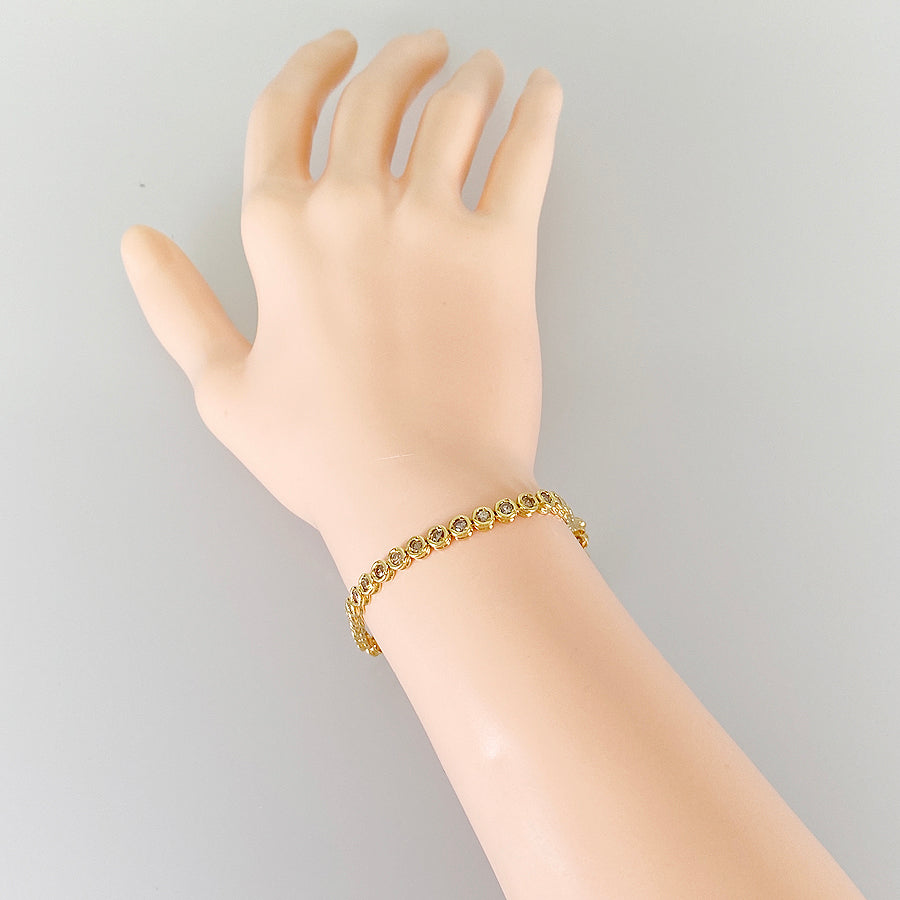 Tennis bracelet Yellow gold Diamond