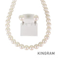 Necklace Silver White gold Akoya Pearl