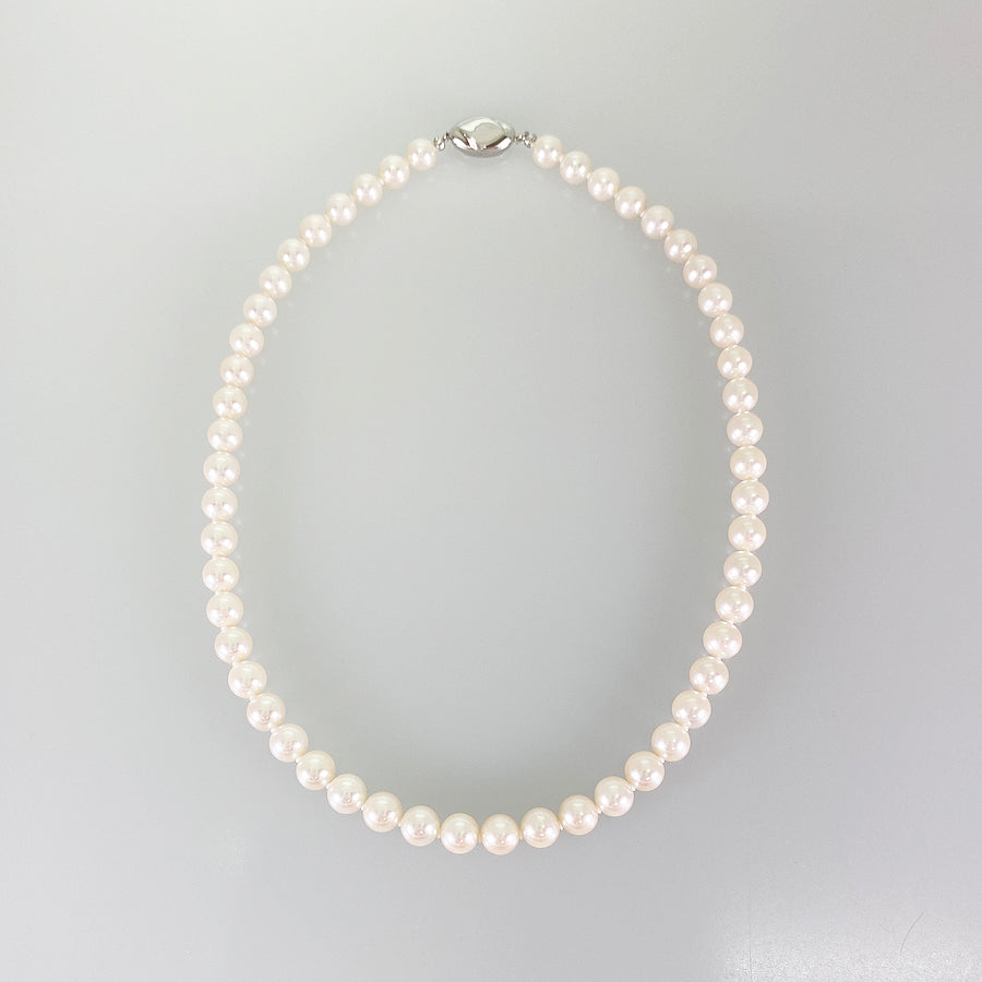 Necklace Silver White gold Akoya Pearl