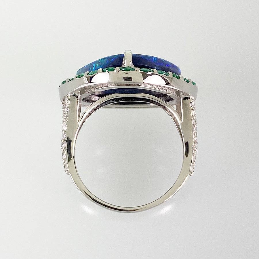 Ring Platinum Black Opal