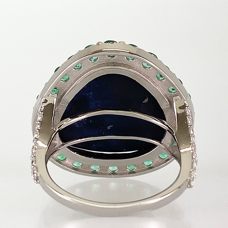 Ring Platinum Black Opal