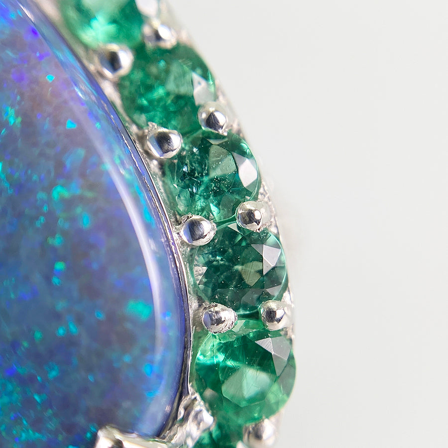 Ring Platinum Black Opal