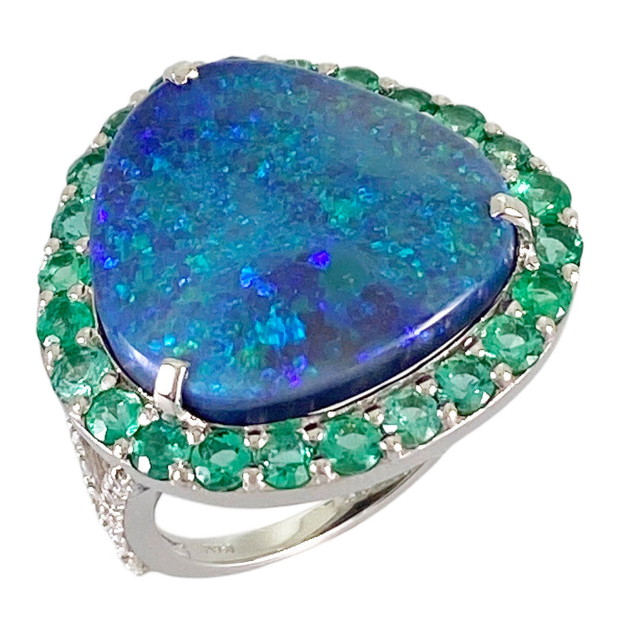 Ring Platinum Black Opal