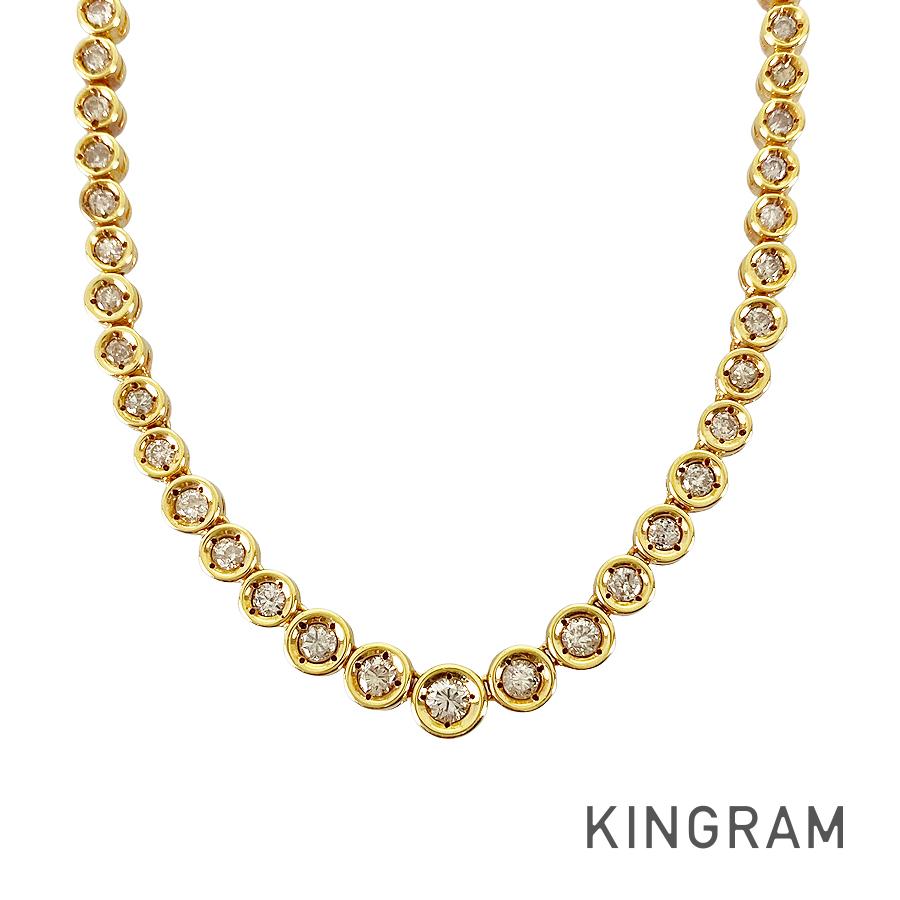 Tennis necklace Yellow gold Diamond