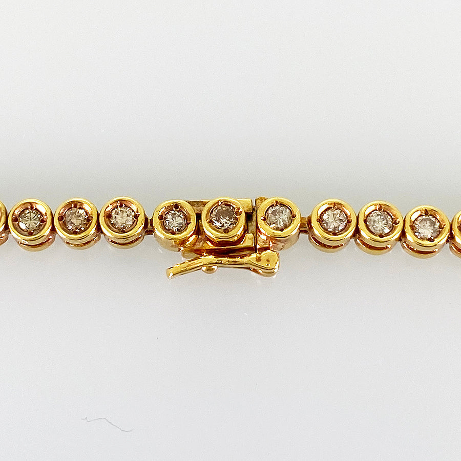 Tennis necklace Yellow gold Diamond