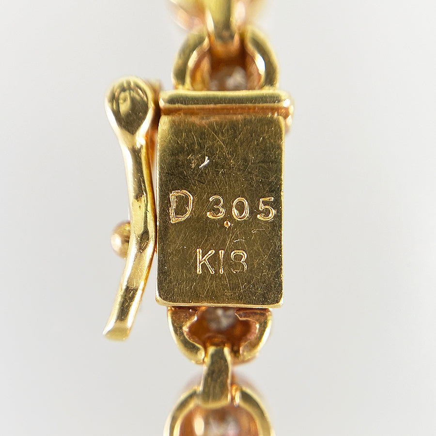 Tennis necklace Yellow gold Diamond