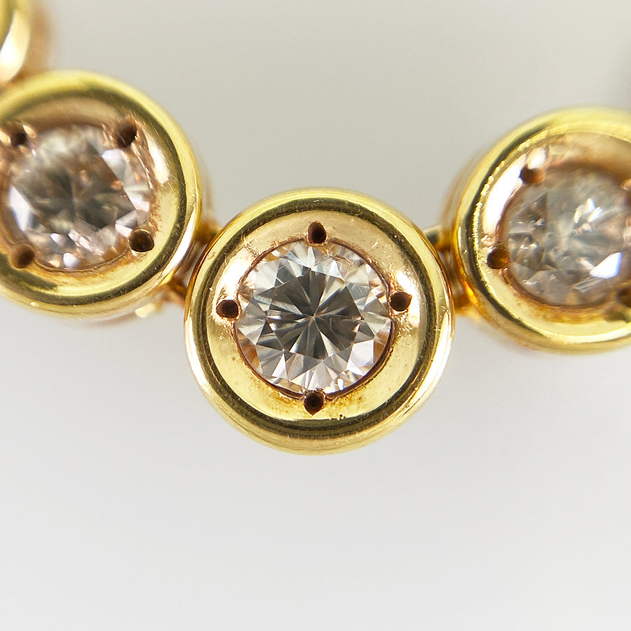 Tennis necklace Yellow gold Diamond